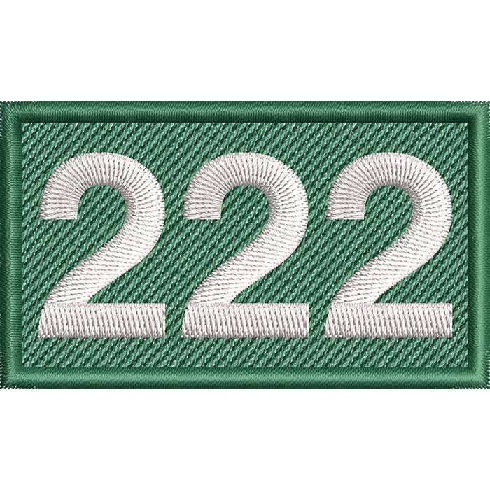 Нашивка патч номер игрока 222 Ким Джун Хи из сериала Игра в Кальмара 7,5x4,5 см (20420495)