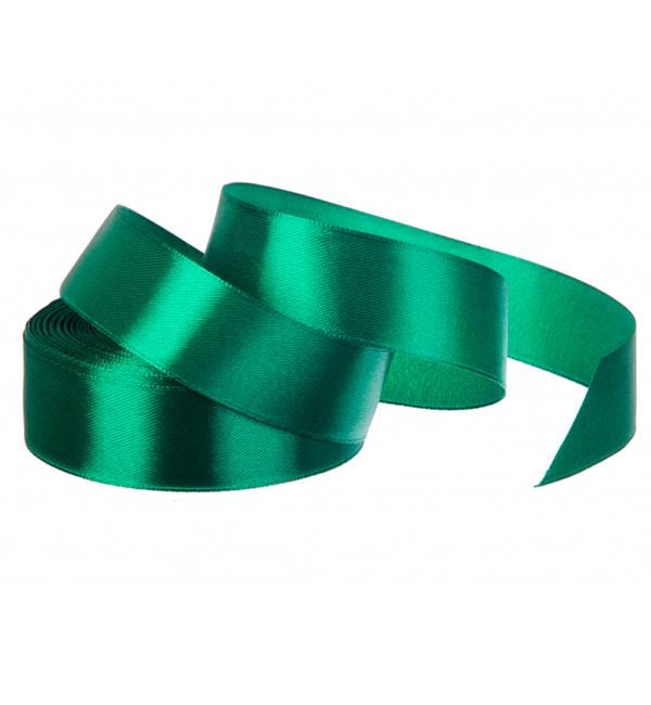Лента атласная 2,5 см/23 м Зеленый (127)
