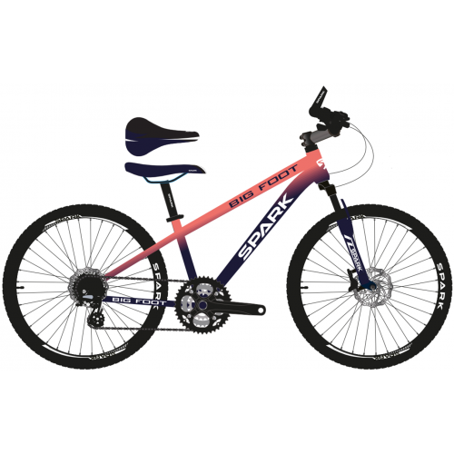Велосипед Spark BIG FOOT колеса 26" алюмінієва рама 18" Помаранчево-сірий (000203645)