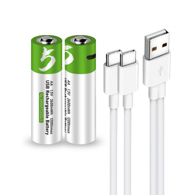 Акумулятор Smartools АA із зарядкою Type-C 2600 Mah 15V 2 шт.