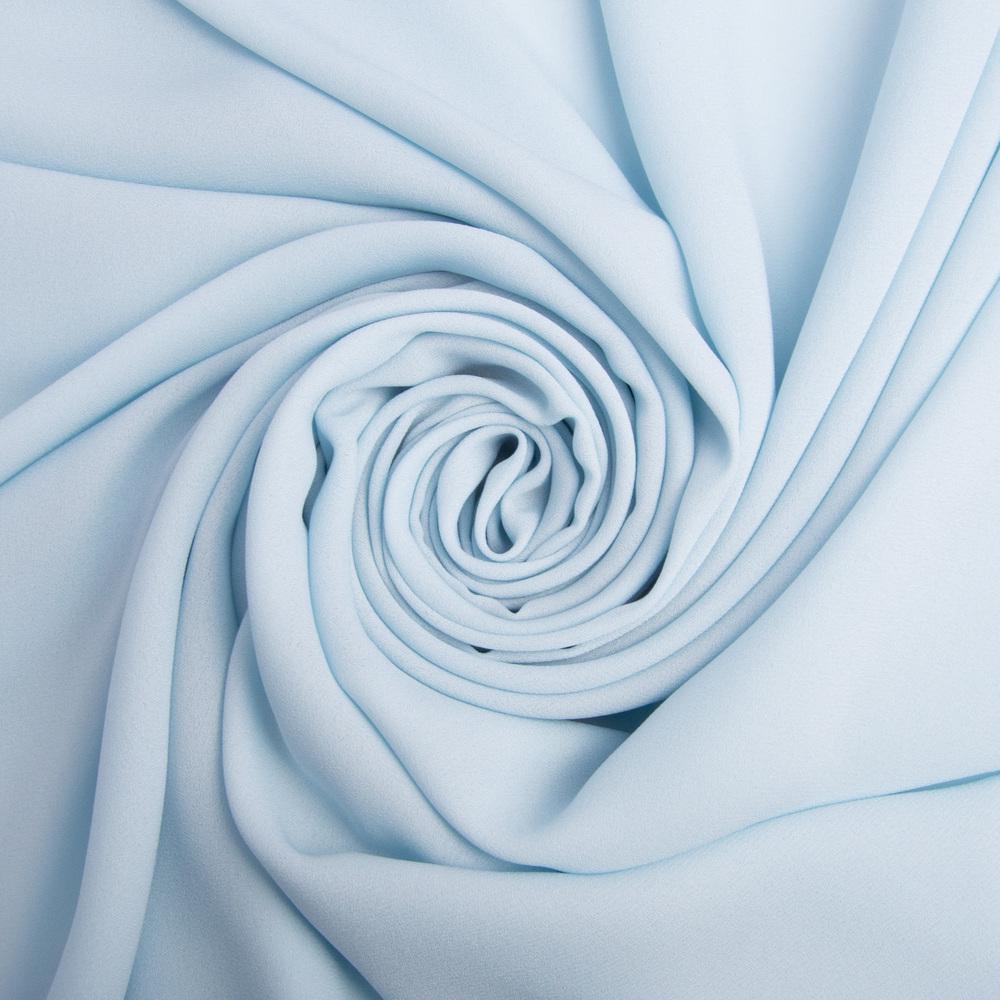 Ткань шифон креп однотонный Голубой (24747)