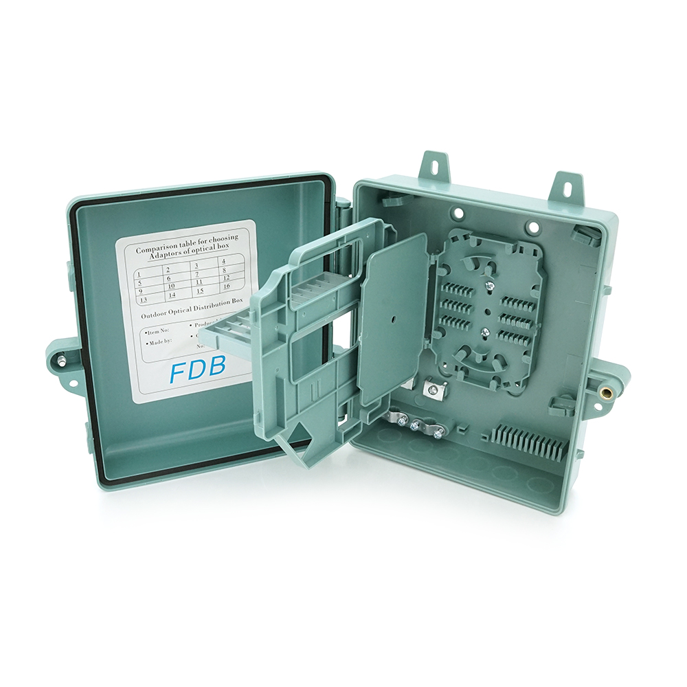 Распределительная коробка PON-box универсальная 16/24-канальная с планкой/стяжками и шурупами на стену (YUT_V9481)