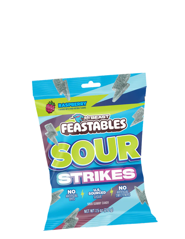 Мармелад Feastables Sour Strikes Blue Raspberry Gummies 212 г (gtbhn54e)