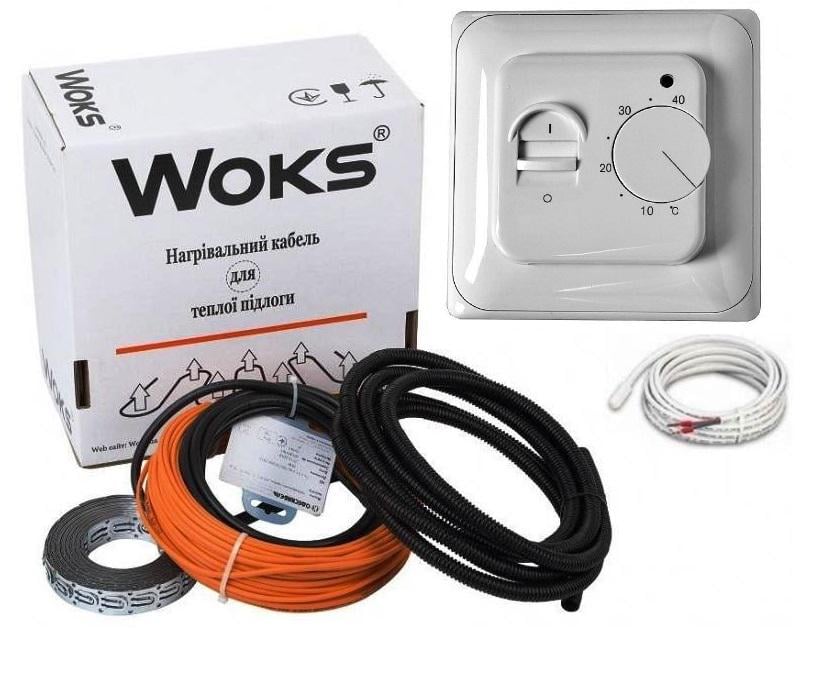 Нагревательный кабель Woks 5,6 м2 с механическим терморегулятором (WOKS70-13)