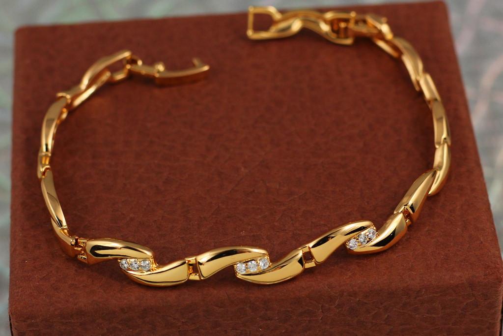 Браслет Xuping Jewelry ласковые волны 17,5 см Золотистый