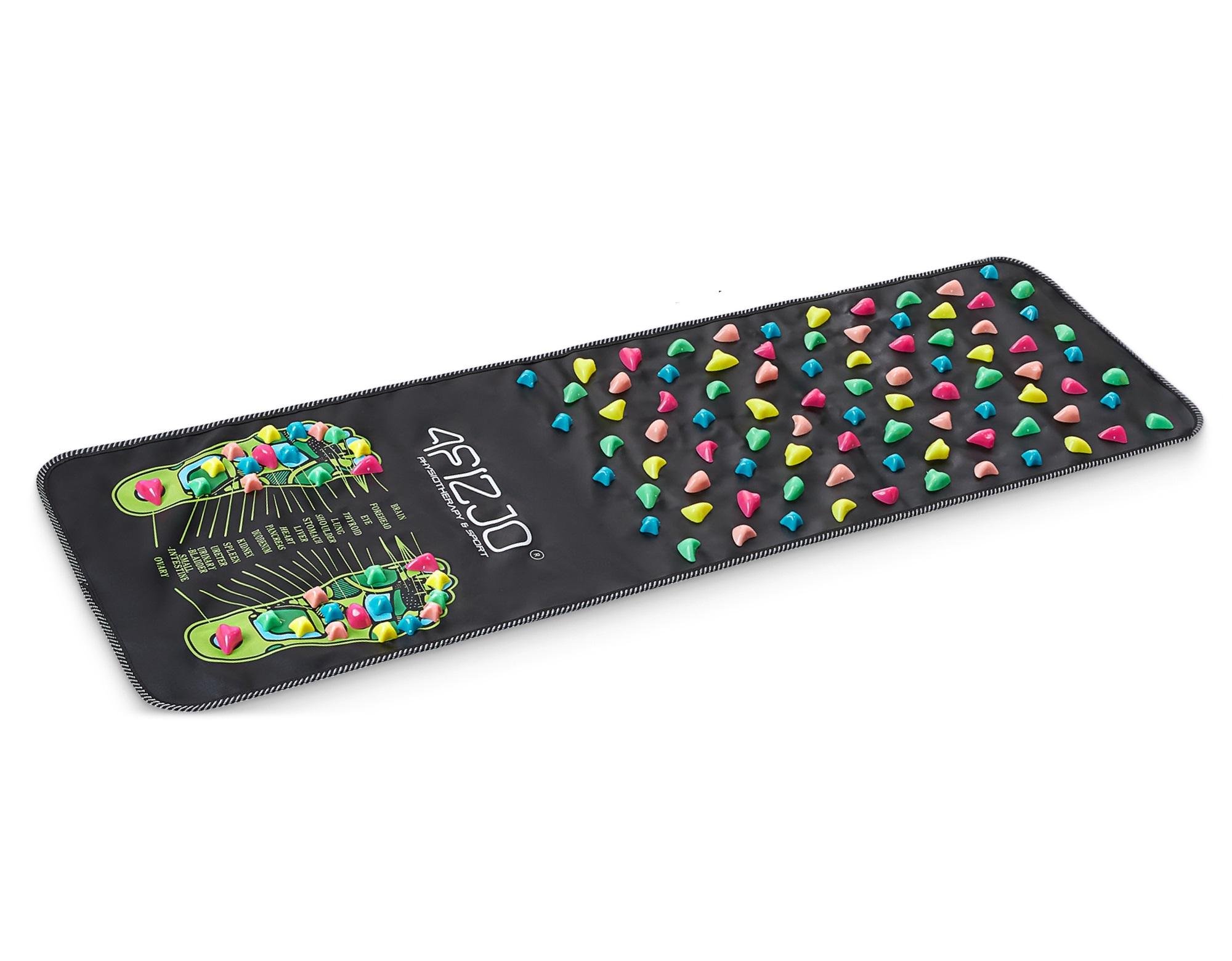 Килимок ортопедичний 4fizjo 120x35 см з каменями для масажу ніг Black (P-5905973403160)