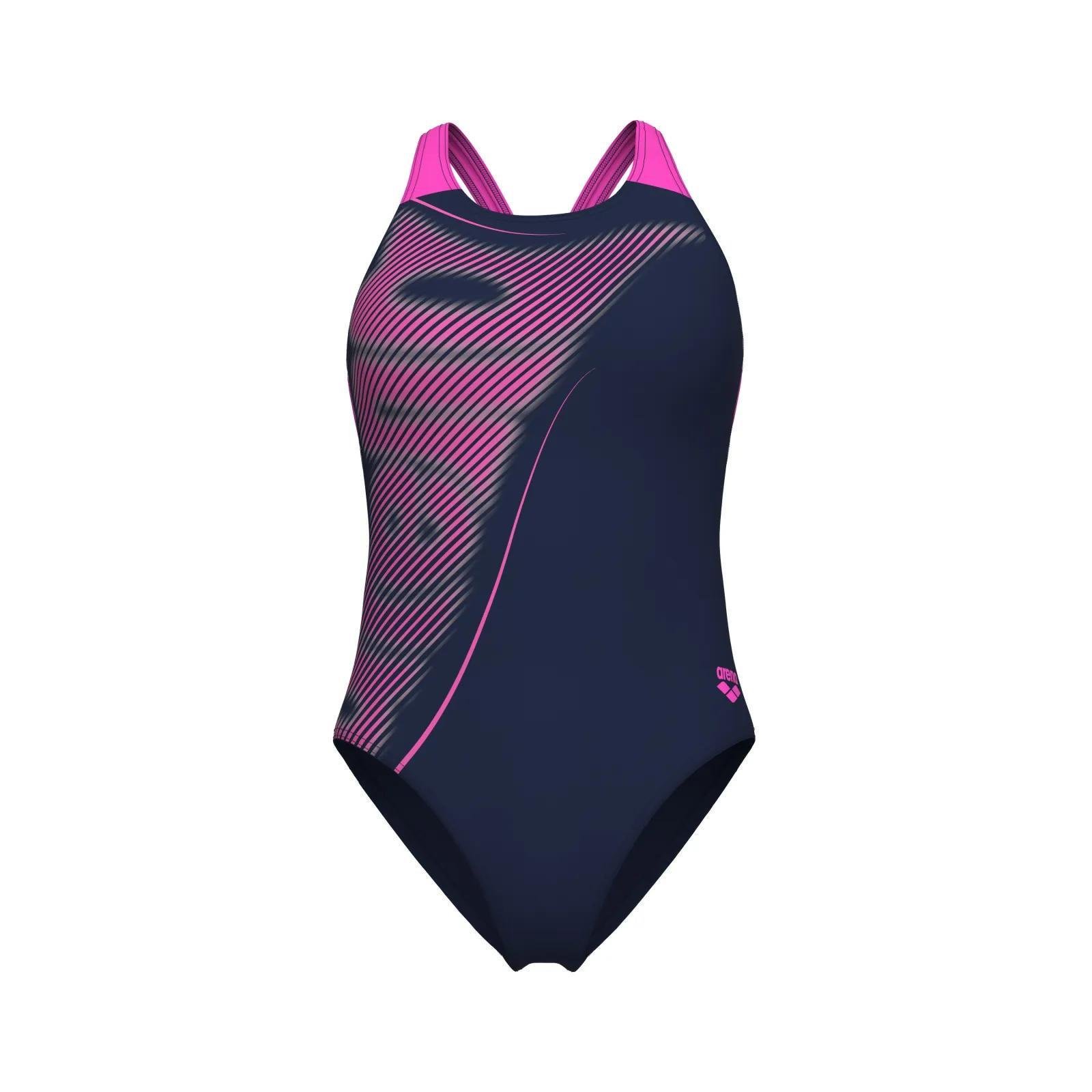 Купальник закрытый для женщин Arena BRIGHT GLARE SWIMSUIT V BACK р. 38 Фиолетовый (008930-790 38)