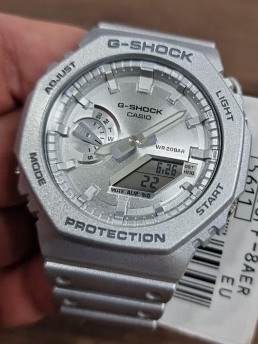 Наручные часы мужские Casio G-Shock GA-2100FF-8A ударопрочные с карбоновым корпусом/водозащитой 200 м/подсветкой Серый (3048976933)