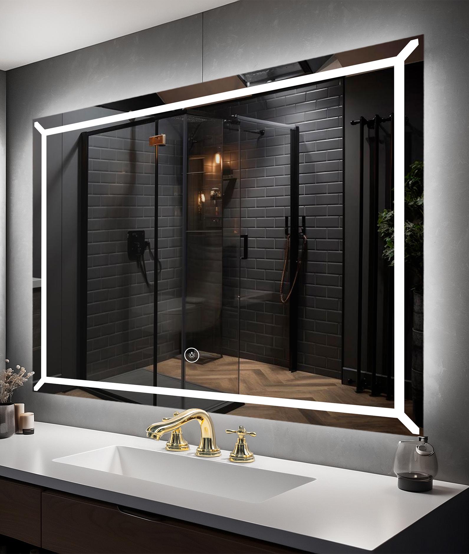 Зеркало смарт BRS настенное с LED подсветкой для ванной комнаты 80х60 см (4726589044)