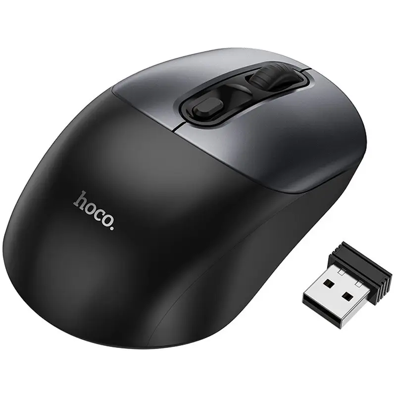 Мышь беспроводная Hoco GM28 Business Wireless Mouse 2,4G Black/Metal/Grey