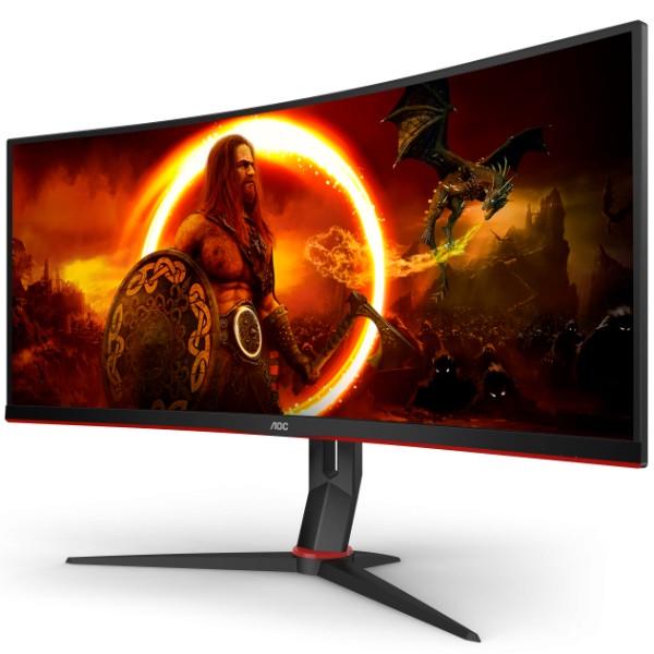 Монитор изогнутый AOC CU34G2XP/BK WQHD VA 180 Гц 1мс HDMIx2 DPx2 USB колонки TFT 34" Черный (b6be380f) - фото 3