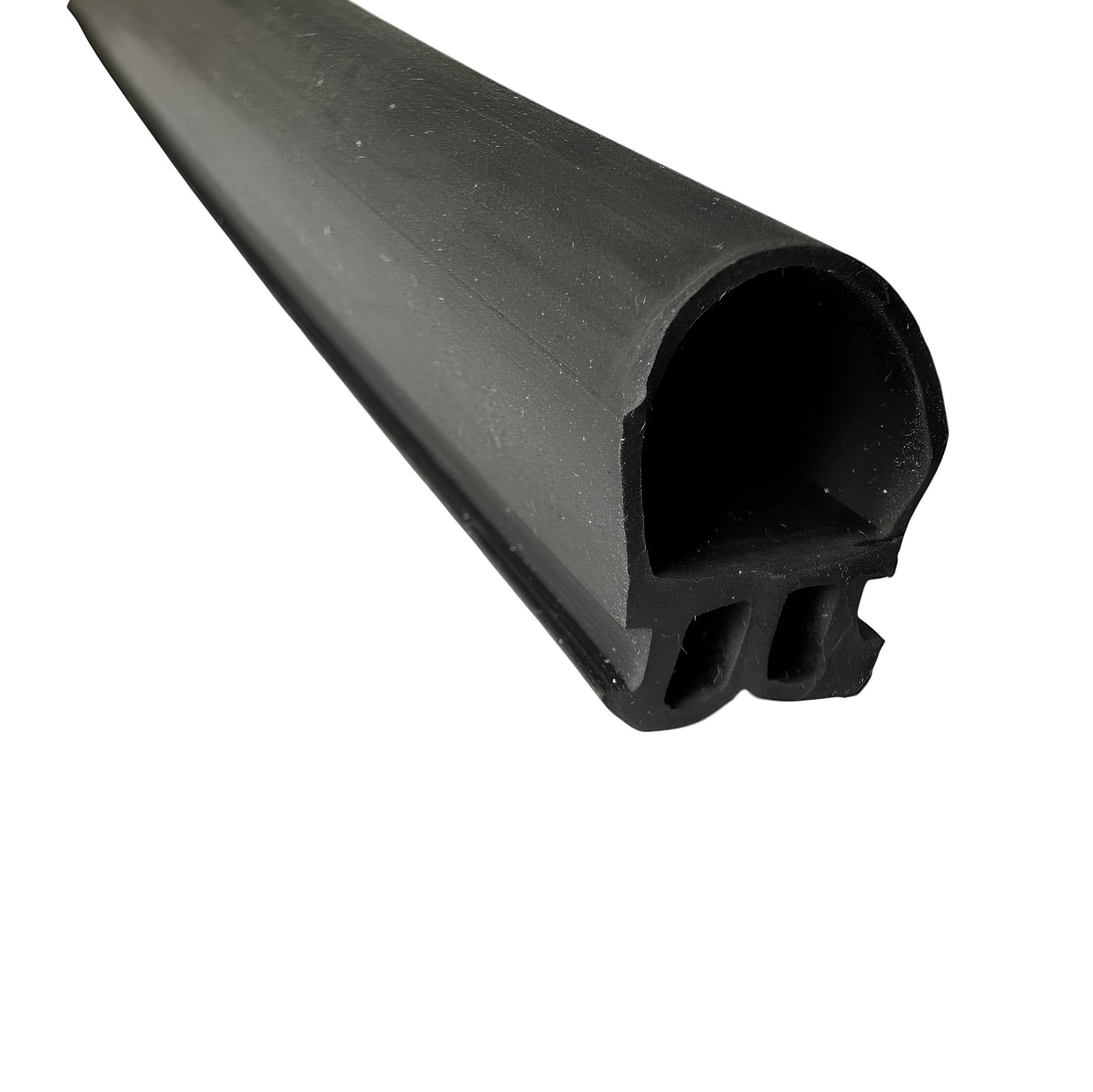 Уплотнитель порога для металлопластиковых дверей в паз под алюминиевый порог замкнутый Черный (US-007T)