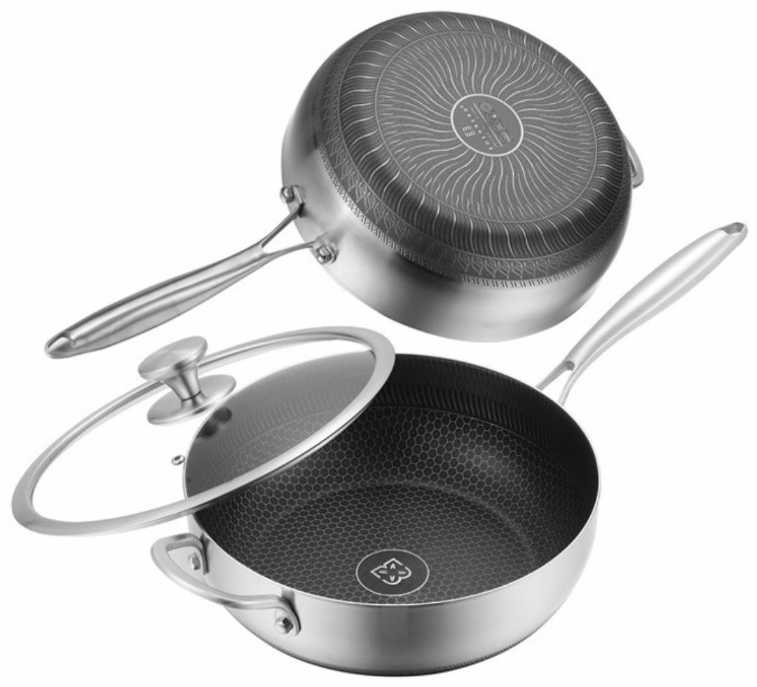 Глубокая сковорода-вок с крышкой Edenberg EB-13072 и антипригарным покрытием 26x9 см (EB-13072) - фото 4