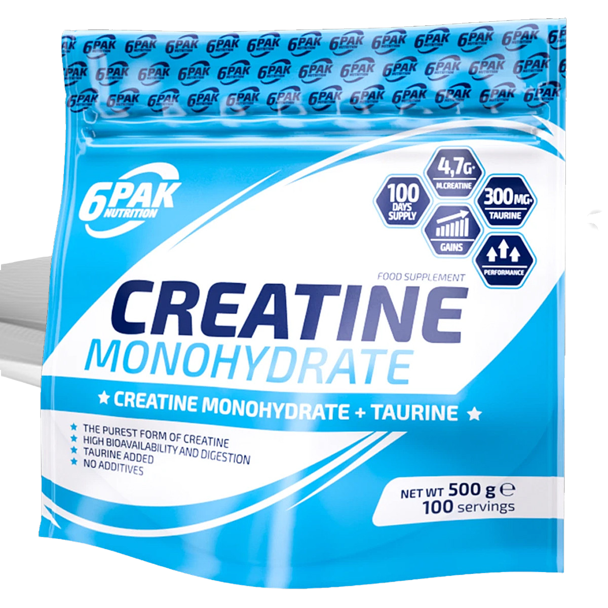 Креатин моногідрат 6PAK Nutrition Creatine Monohydrate 500 г 100 порцій Unflavored - фото 1