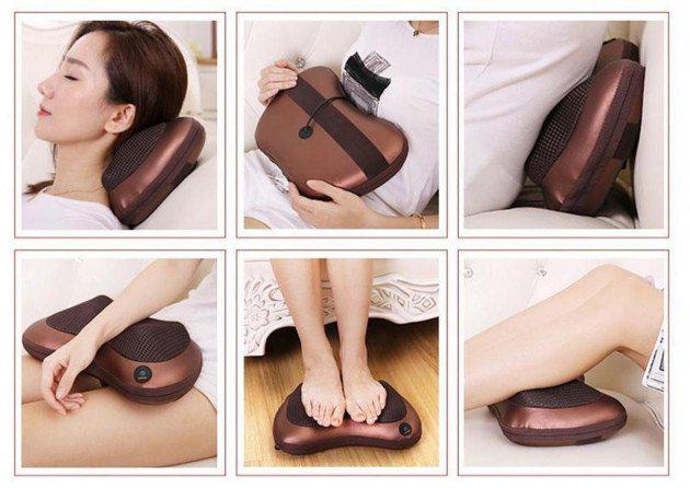 Электромассажер-подушка Massage Pillow Инфракрасный роликовый (8028) - фото 2
