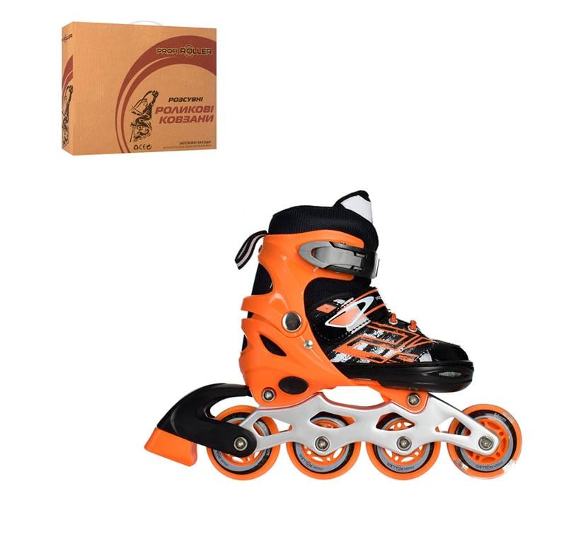 Ролики раздвижные детские Profi A 4144-XS-OR р. 27-30 Оранжевый (27675392)