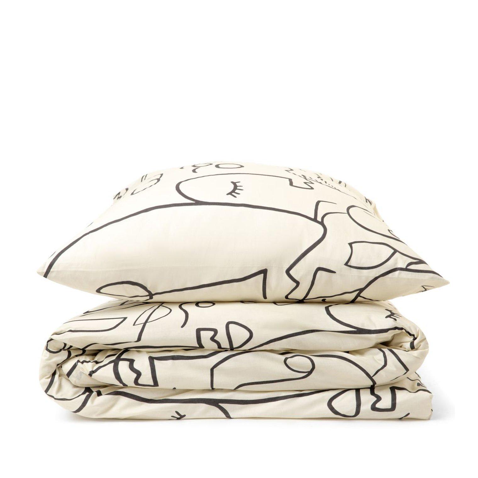 Комплект постельного белья Homla MILOS 160x220 см Кремовый (209981)