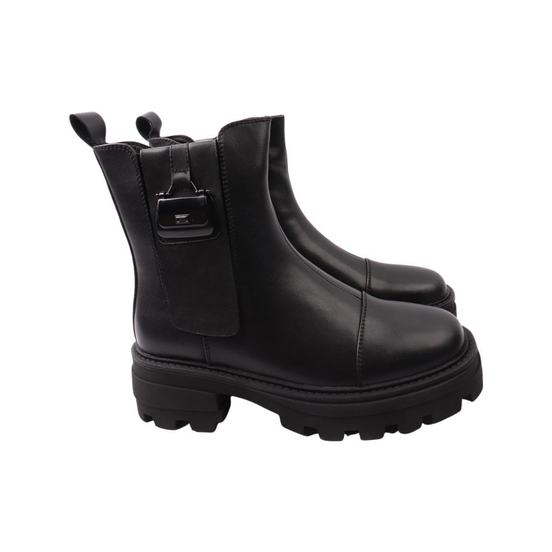 Ботинки женские Oeego из кожи р. 40 Черный (129-22ZHC)