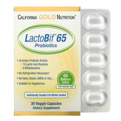 Пробиотики и пребиотики CGN LactoBif Probiotics 65 Billion CFU 30 Veggie Capsules (CGN-01904)