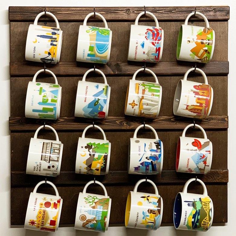 Органайзер для кружек из дерева Спитак 16 Капучино (СДК-190909)