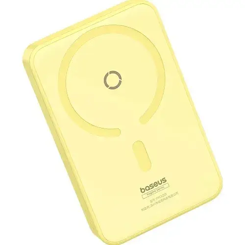 Батарея портативная BASEUS MagPro Magnetic Bracket Wireless Fast-Charging P10064101Y23-00 5000 mAh 20W Yellow - фото 4