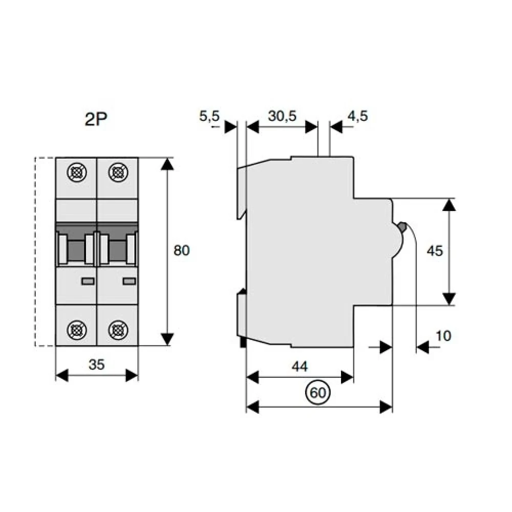 Автоматический выключатель Eaton HL-C20/2 - фото 2