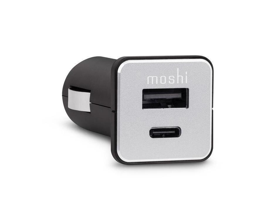 Автомобильное зарядное устройство, адаптер Moshi QuikDuo Car Charger USB-C PD/QC 36 W, Black (99MO022072)