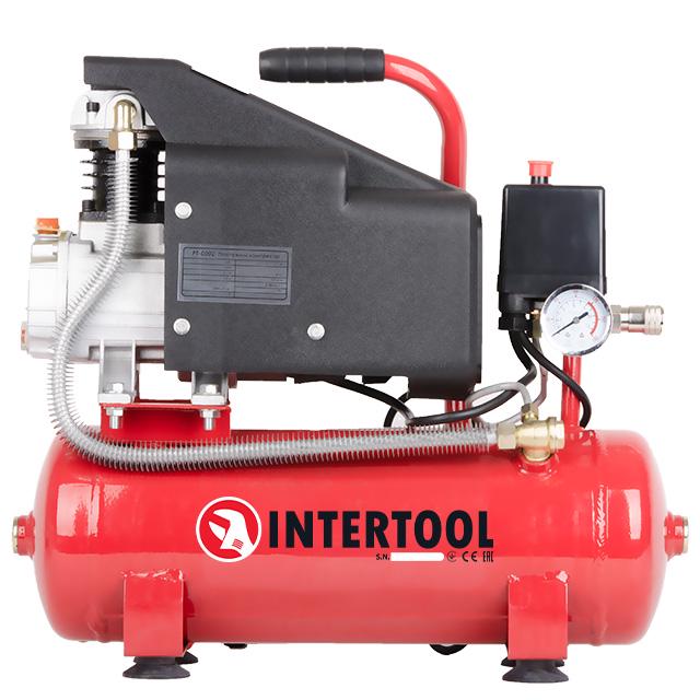 Масляный компрессор Intertool PT-0002 9 л 0,75 кВт 160 л/мин