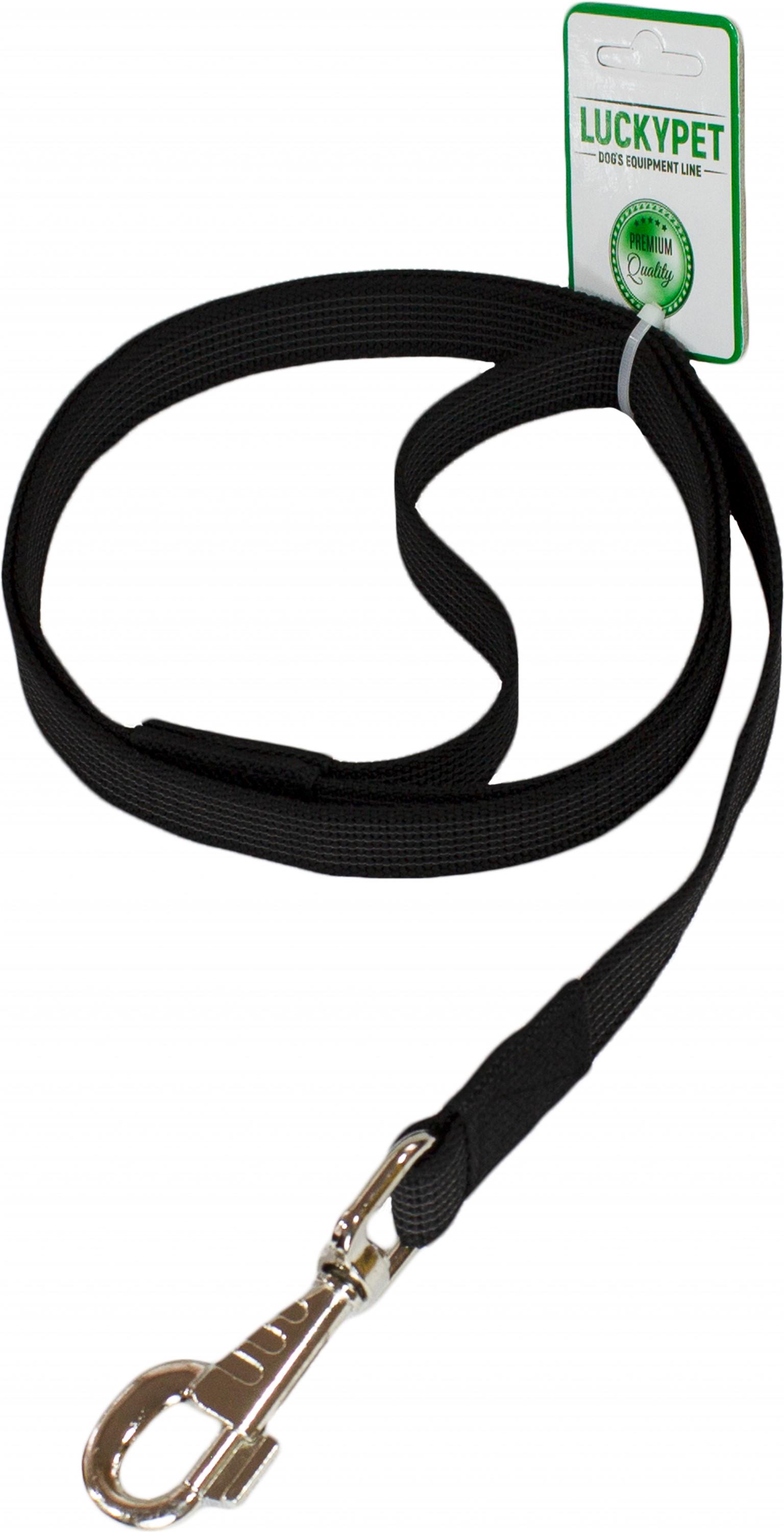 Поводок Lucky Pet капроновый прорезиненный Черный (4820224214894)