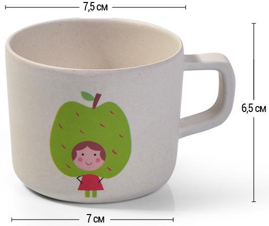 Чашка детская Fissman Яблоко из бамбукового волокна 225 мл - фото 2 Чашка детская Fissman Яблоко из бамбукового волокна 225 мл - фото 2