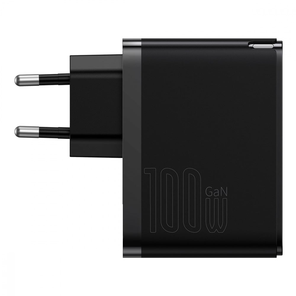 Зарядний пристрій BASEUS GaN5 Pro 100 W Type-C USB кабель Type-C Type-C Black - фото 10