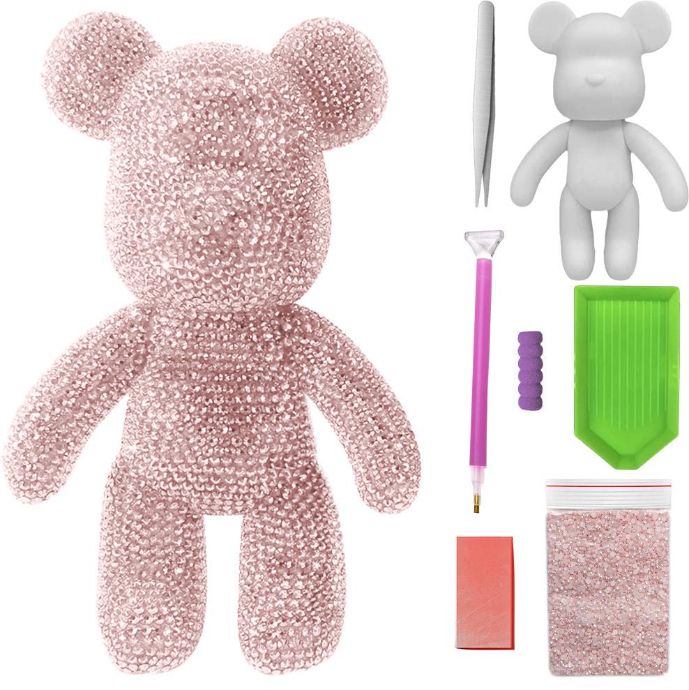 Алмазная мозаика SHLab Мишка Голограммные Стразы 33 см Light Pink (41372-75)