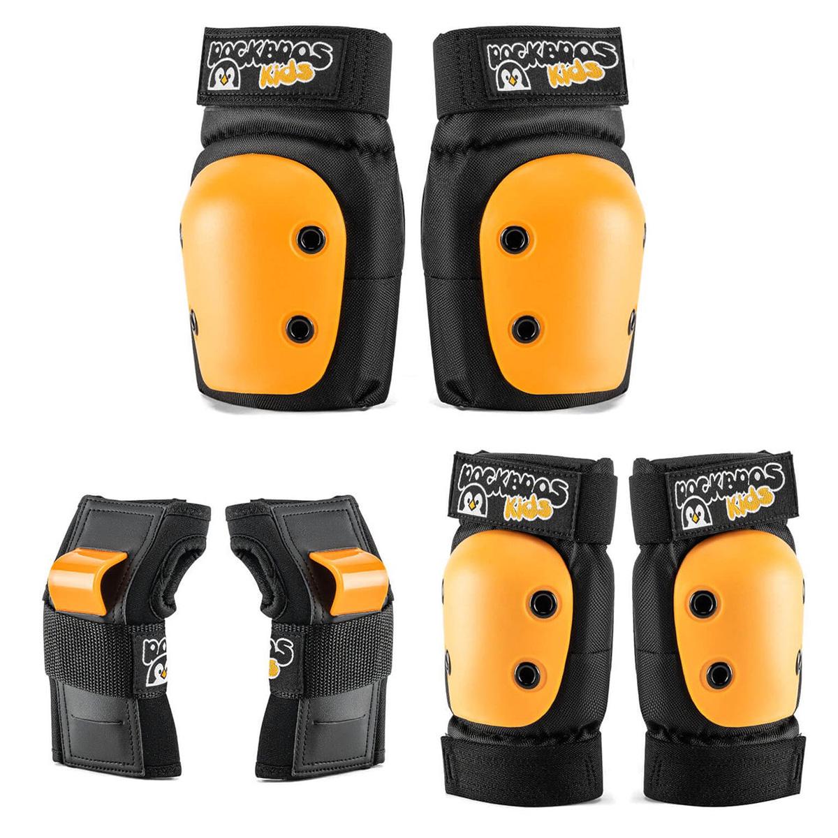 Наколенники/налокотники и повязки на руки ROCKBROS PE6105 M Черный/Оранжевый (RB- PE6105-5925)