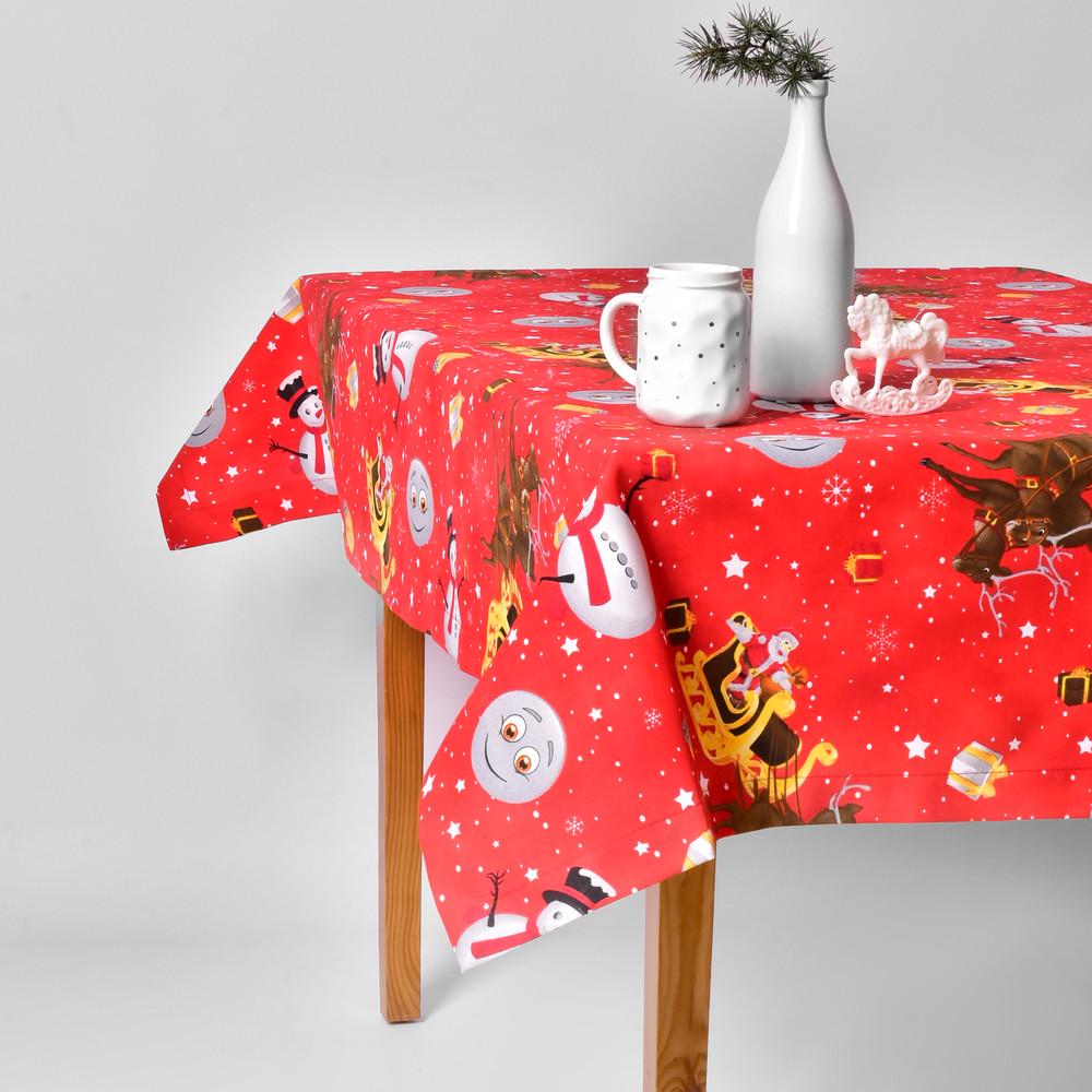 Скатерть новогодняя Санта с водоотталкивающей пропиткой 170x260 см (2001750062)