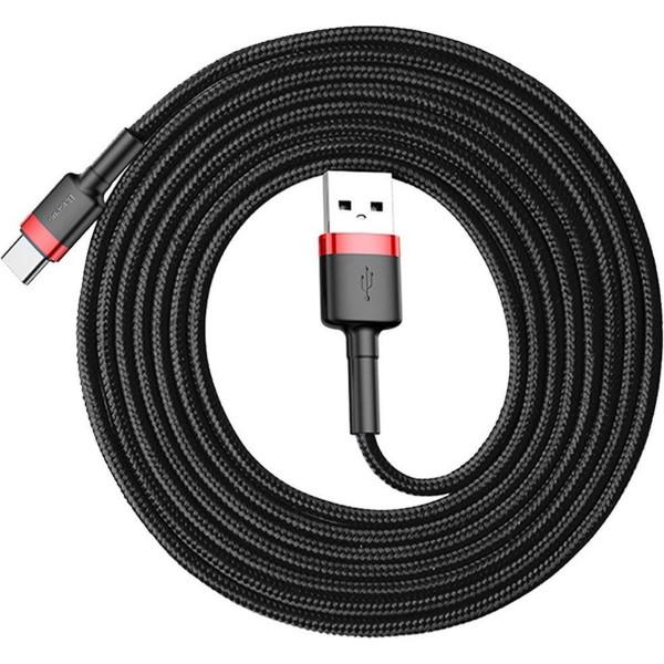 Кабель Baseus USB AM to Type-C M 3 м 60W Red/Black (CATKLF-U91)