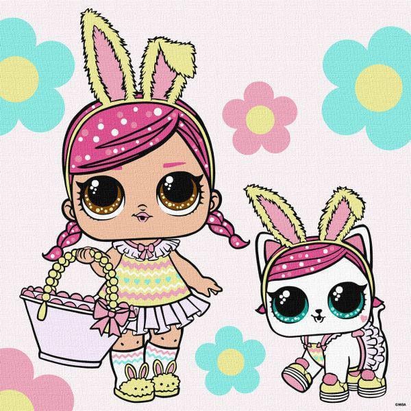 Картина номерів Ideyka L.O.L. Surprise! Spring Bling Hops with Kittea 40x40 см (KHO1102)