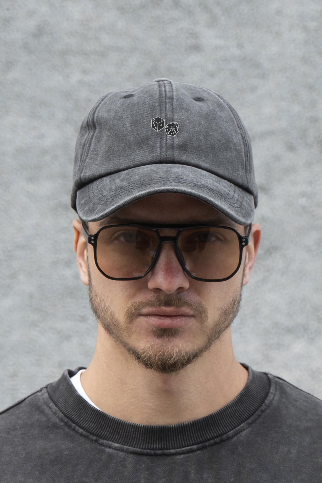 Бейсболка мужская Vintage Without с принтом Cube Black (8049857)