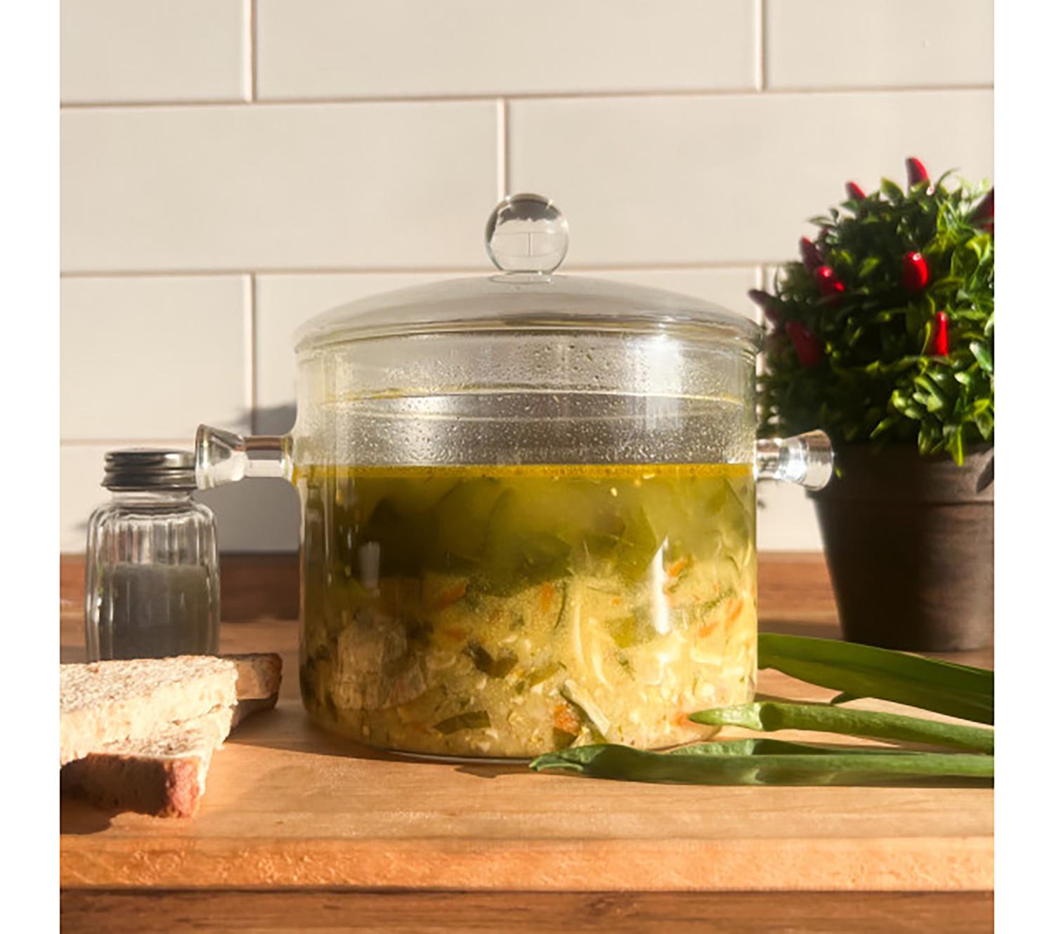 Каструля скляна з кришкою S&T кругла 1,5 л (87670) - фото 2