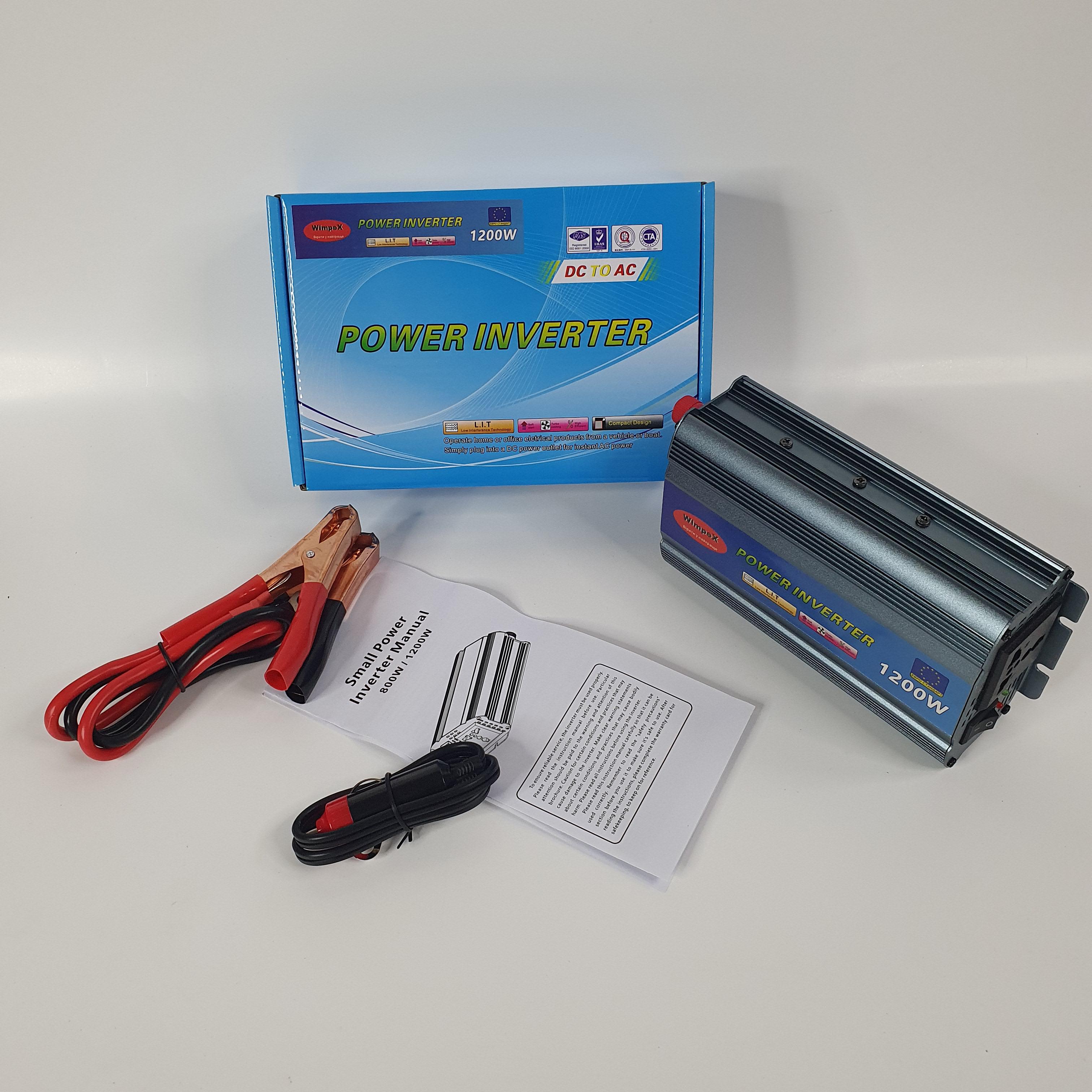Перетворювач напруги Wimpex Inverter із частотою 50 Гц 1200W 12V-220V (WX-1200V) - фото 2