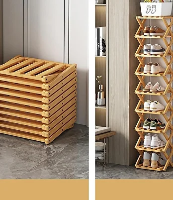Полка для обуви в прихожую из бамбука 6 яруса 88x26x26 см (C00276-3) - фото 3 Полка для обуви в прихожую из бамбука 6 яруса 88x26x26 см (C00276-3) - фото 3