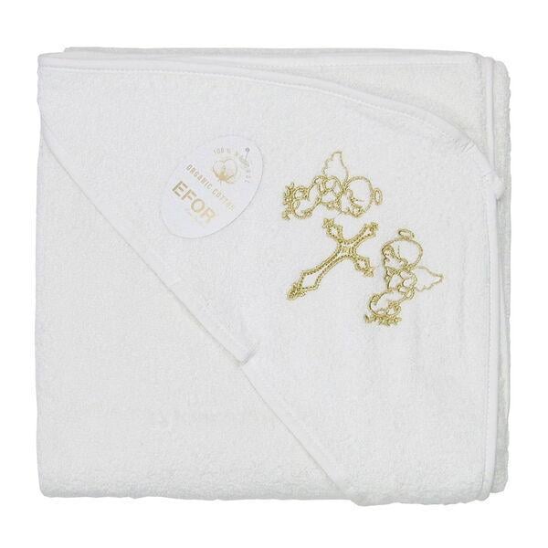 Крыжма Gulcan Ангел с уголком и вышивкой 100х100 см Золотой (21600)