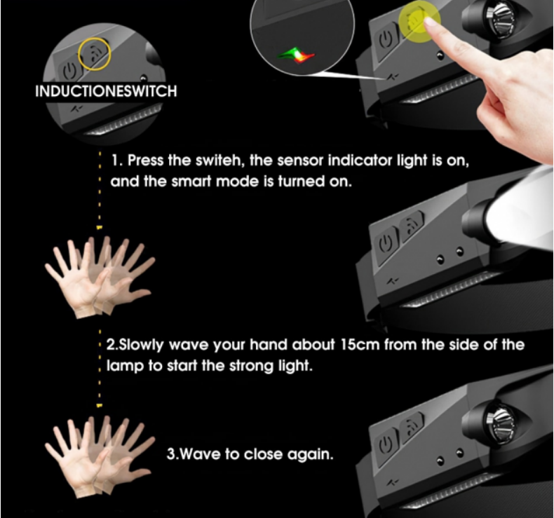 Фонарик налобный аккумуляторный Bailong BL-G28 2в1 XPE+ COB с сенсором и датчиком движения (1747044009) - фото 5 Фонарик налобный аккумуляторный Bailong BL-G28 2в1 XPE+ COB с сенсором и датчиком движения (1747044009) - фото 5