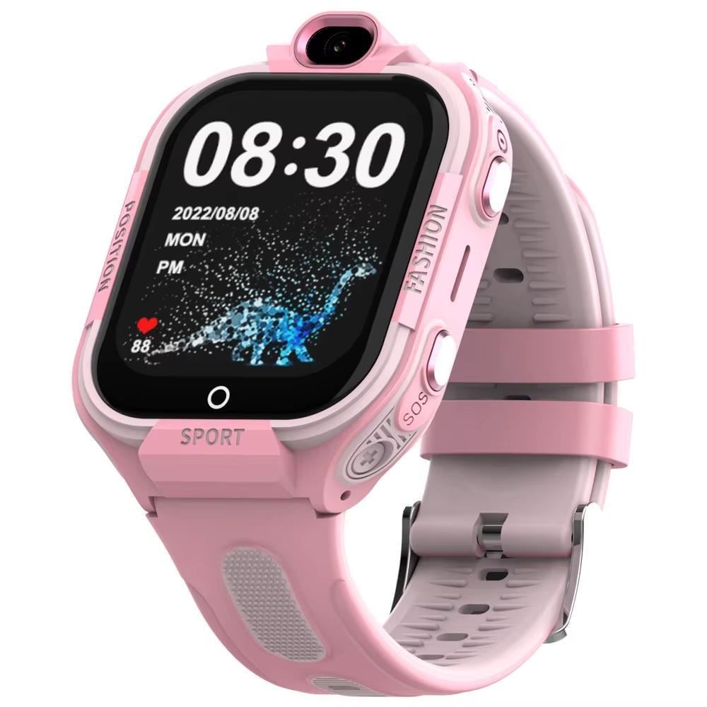 Смарт-часы детские Lemfo F7 AMOLED GPS SIM Розовый (35707306)