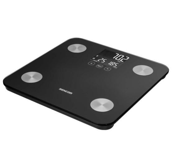 Весы напольные электронные Sencor до 180 кг с дисплеем Черный (SBS6026BK)