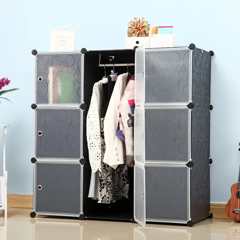 Шкаф складной для одежды на 9 секций пластиковый (Storage Cube Cabinet)