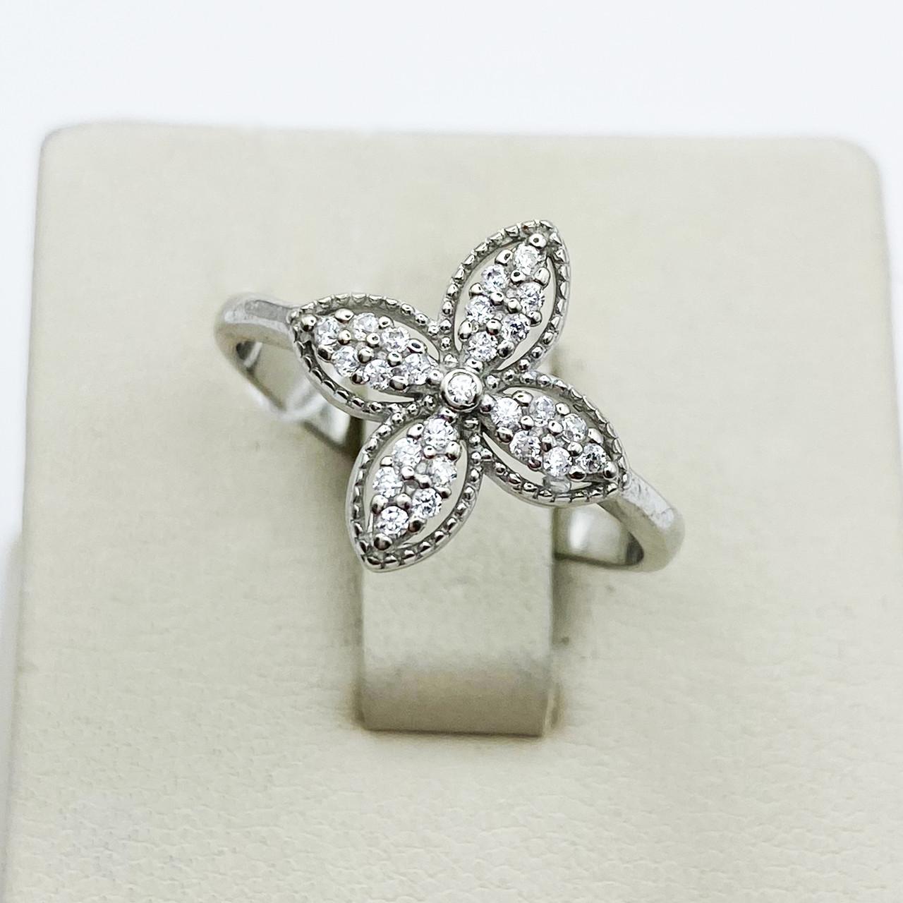 Кольцо серебряное с кубическим цирконием р. 19 2,28 г (1910265344)