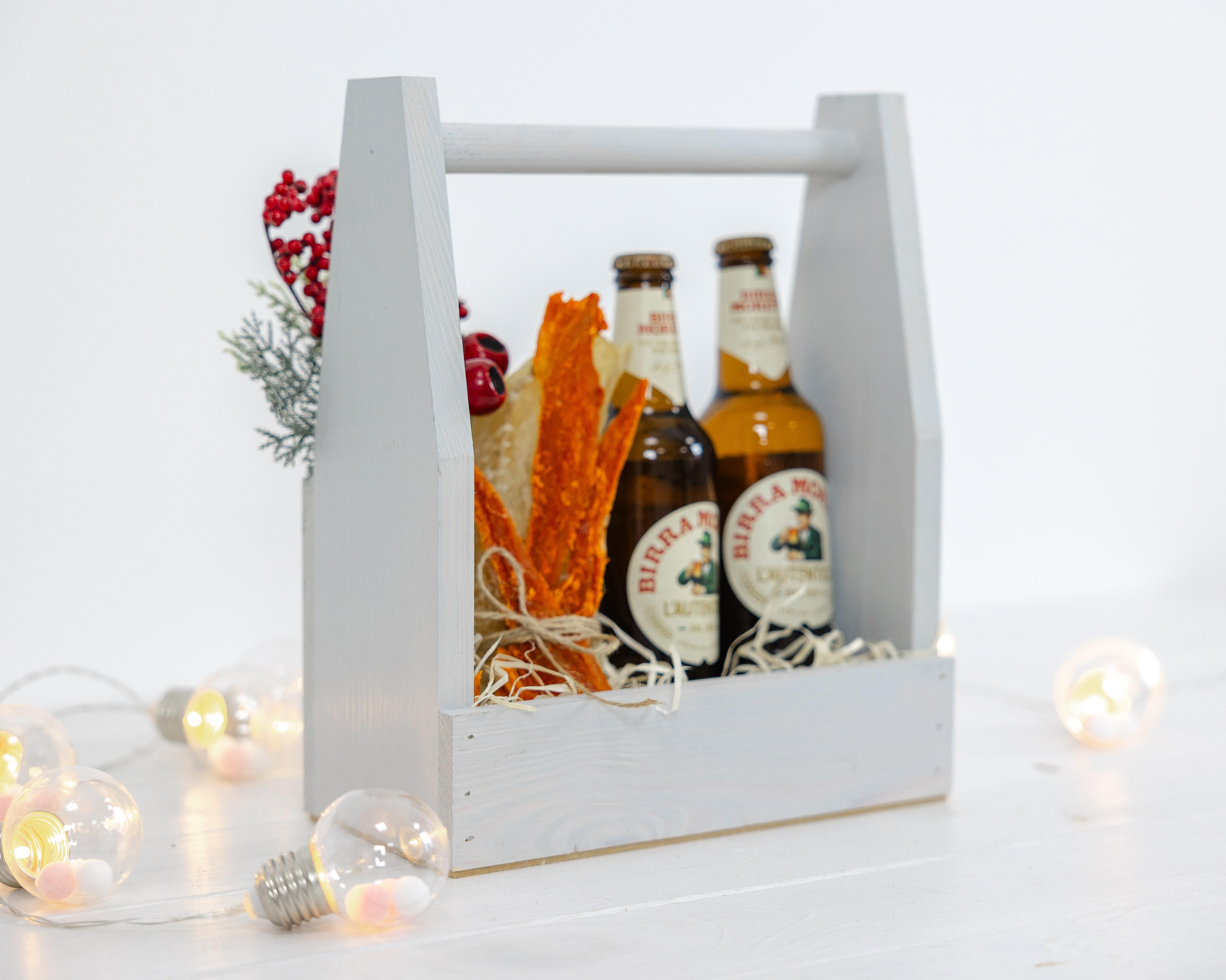 Ящик подарунковий дерев'яний Turbota box Світло-сірий (0002128) - фото 5