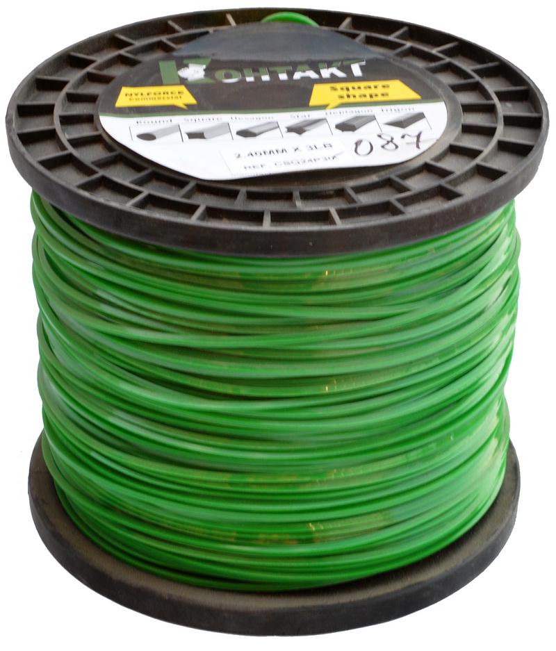 Леска косильная для триммера 2,4 мм квадрат 3 LB (les087)