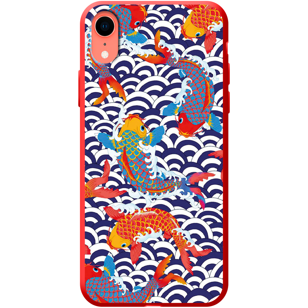 Чехол Boxface iPhone XR Koi Fish Красный силикон (35417-up2477-42163) - фото 1