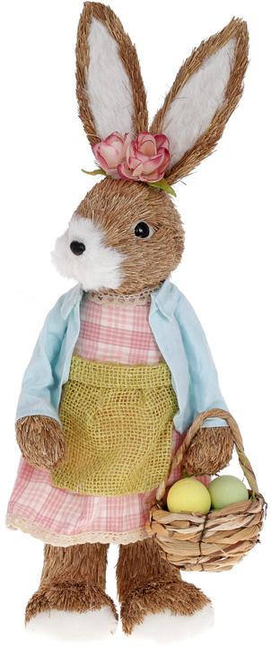 Фигура декоративная Зайка с корзинкой 17х19х46 см пенопласт (BD-NY27-931)